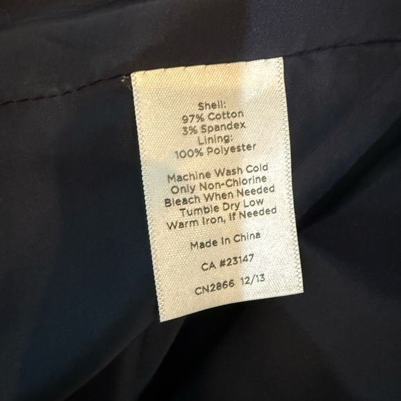 Talbots Paisley Mini Pencil Skirt Navy Blue White - Picture 6 of 7